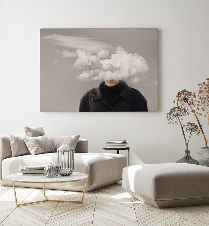 MAN'S HEAD IN CLOUDS