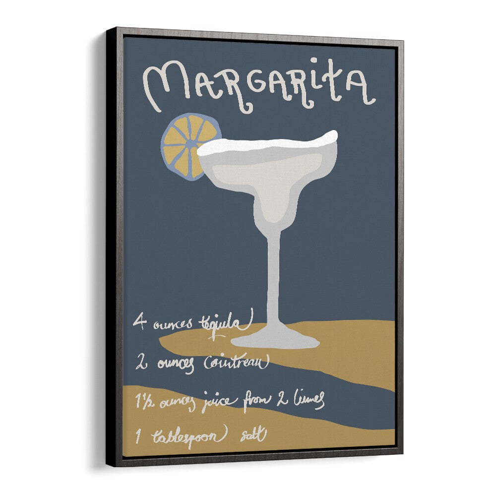 Margarita Bar & Cafe Artwork in Black Floater Frame