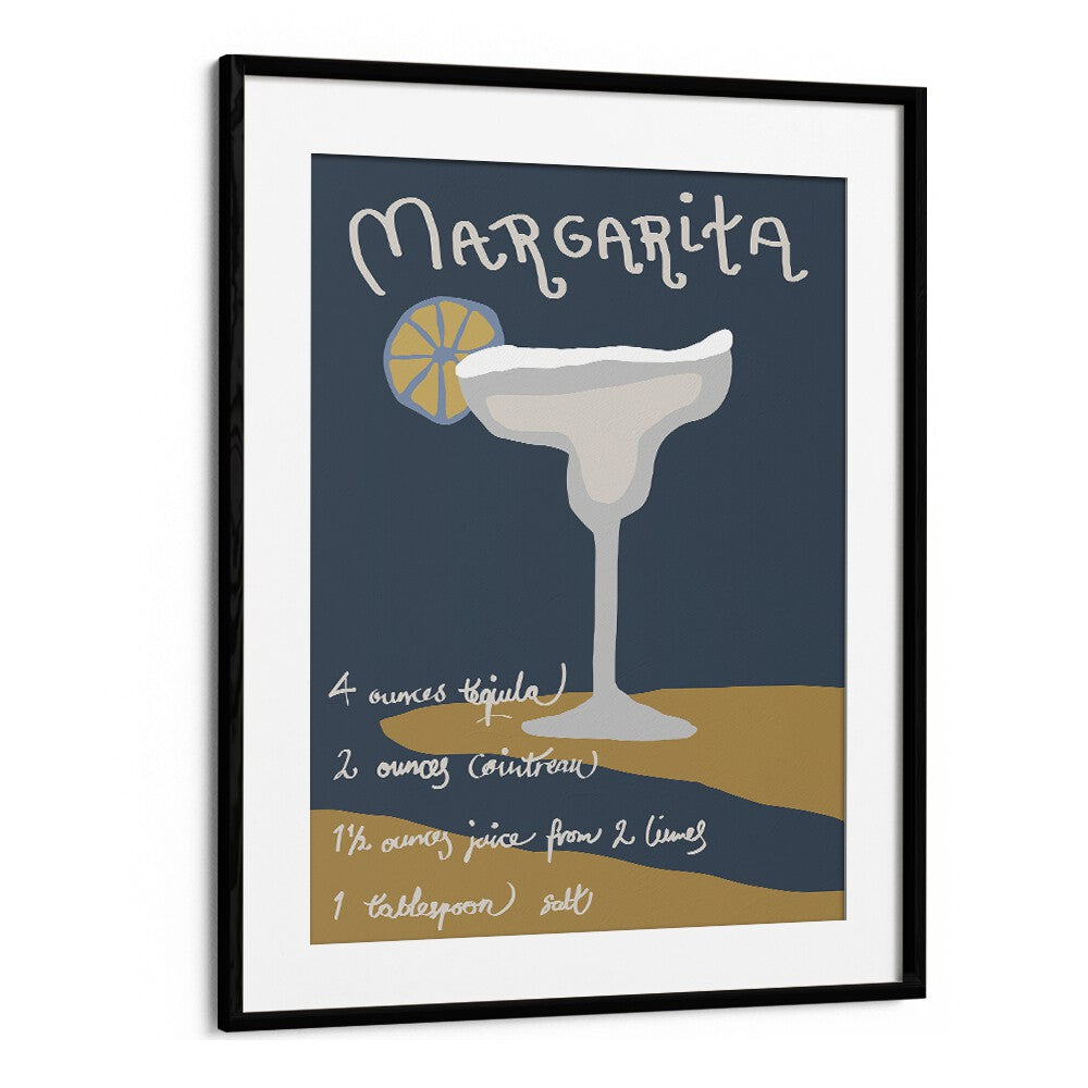 Margarita Bar & Cafe Artwork in Black Frame With Mount