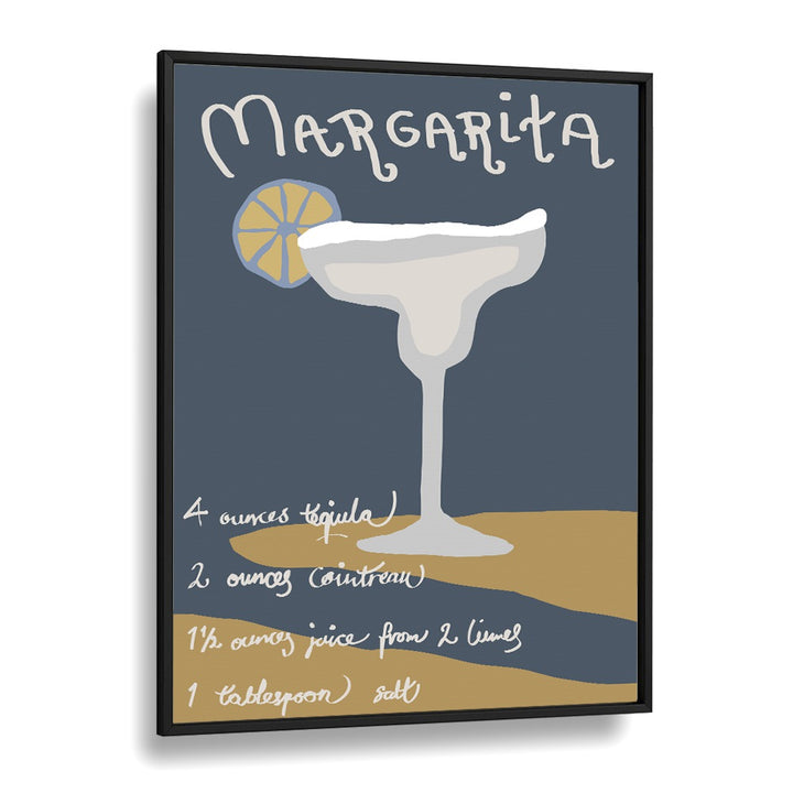 Margarita Bar & Cafe Artwork in Black Plain Frame