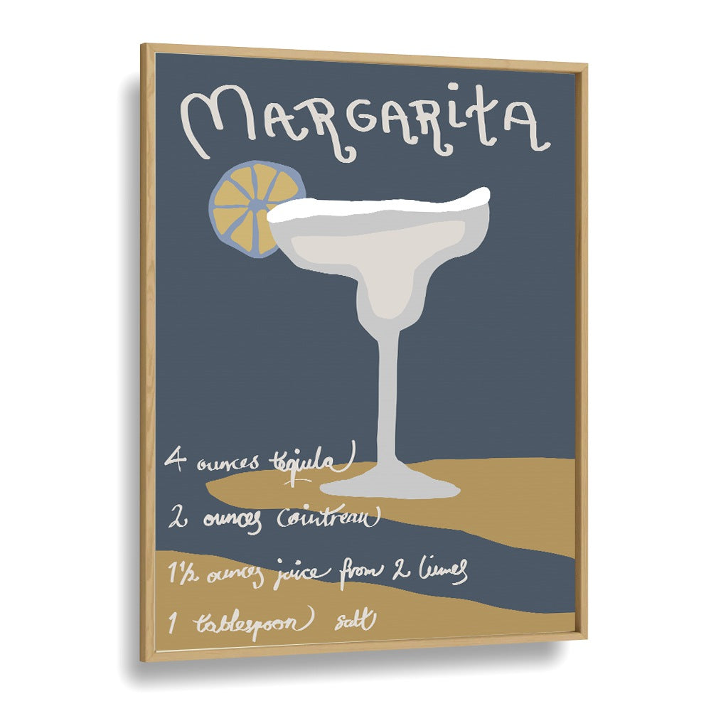 Margarita Bar & Cafe Artwork in Oak Wood Plain Frame