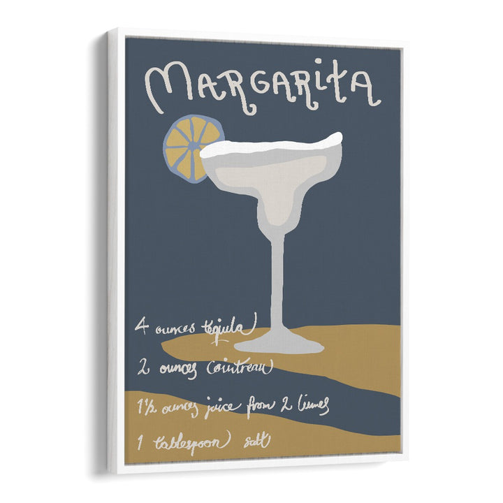 Margarita Bar & Cafe Artwork in White Floater Frame