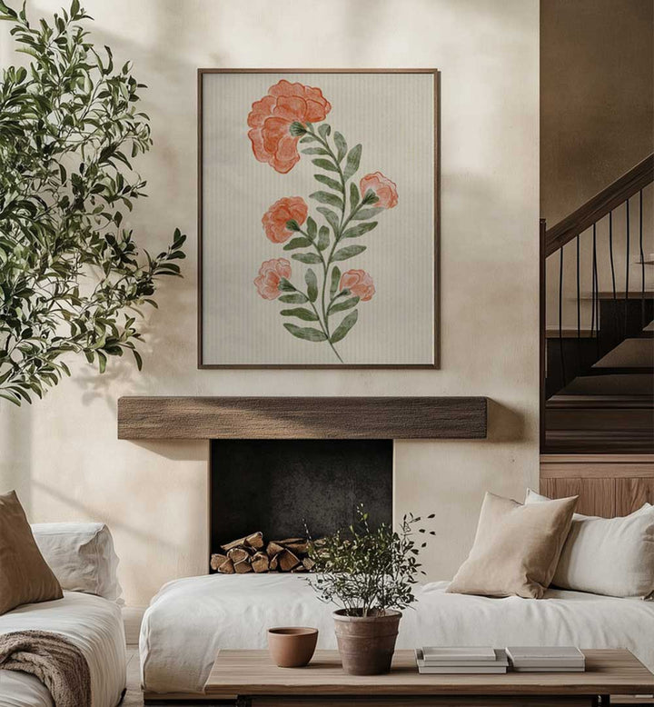MARIGOLD FLOWERS , FLORAL FLOWER PAINTINGS
