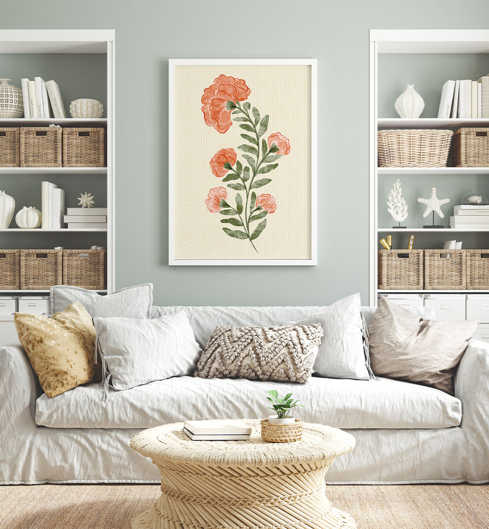 MARIGOLD FLOWERS , FLORAL FLOWER PAINTINGS