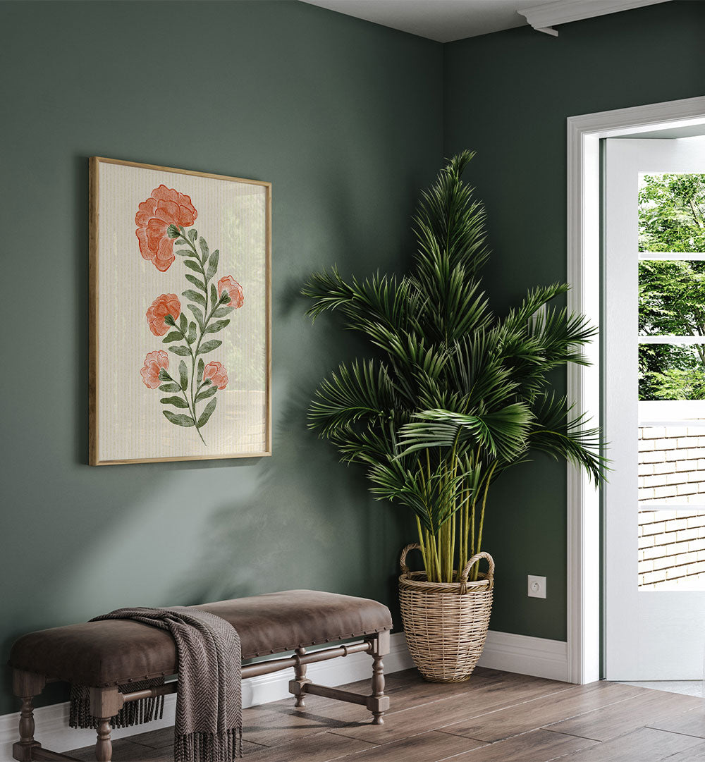 MARIGOLD FLOWERS , FLORAL FLOWER PAINTINGS