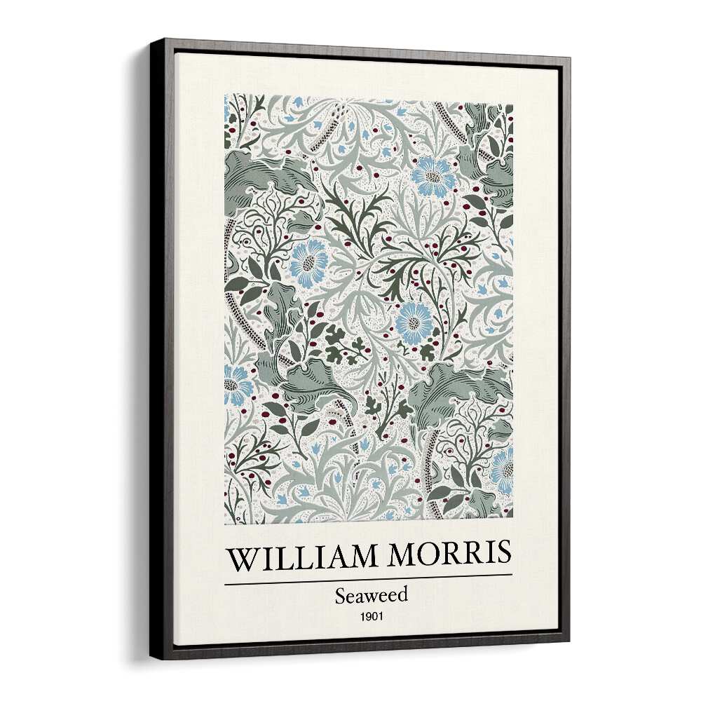 Marine Elegance William Morris' 'seaweed' (1901) William Morris's art painting Artwork in Black Floater Frame