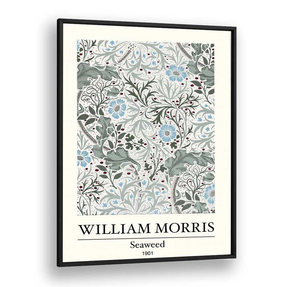 Marine Elegance William Morris' 'seaweed' (1901) William Morris's art painting Artwork in Black Plain Frame