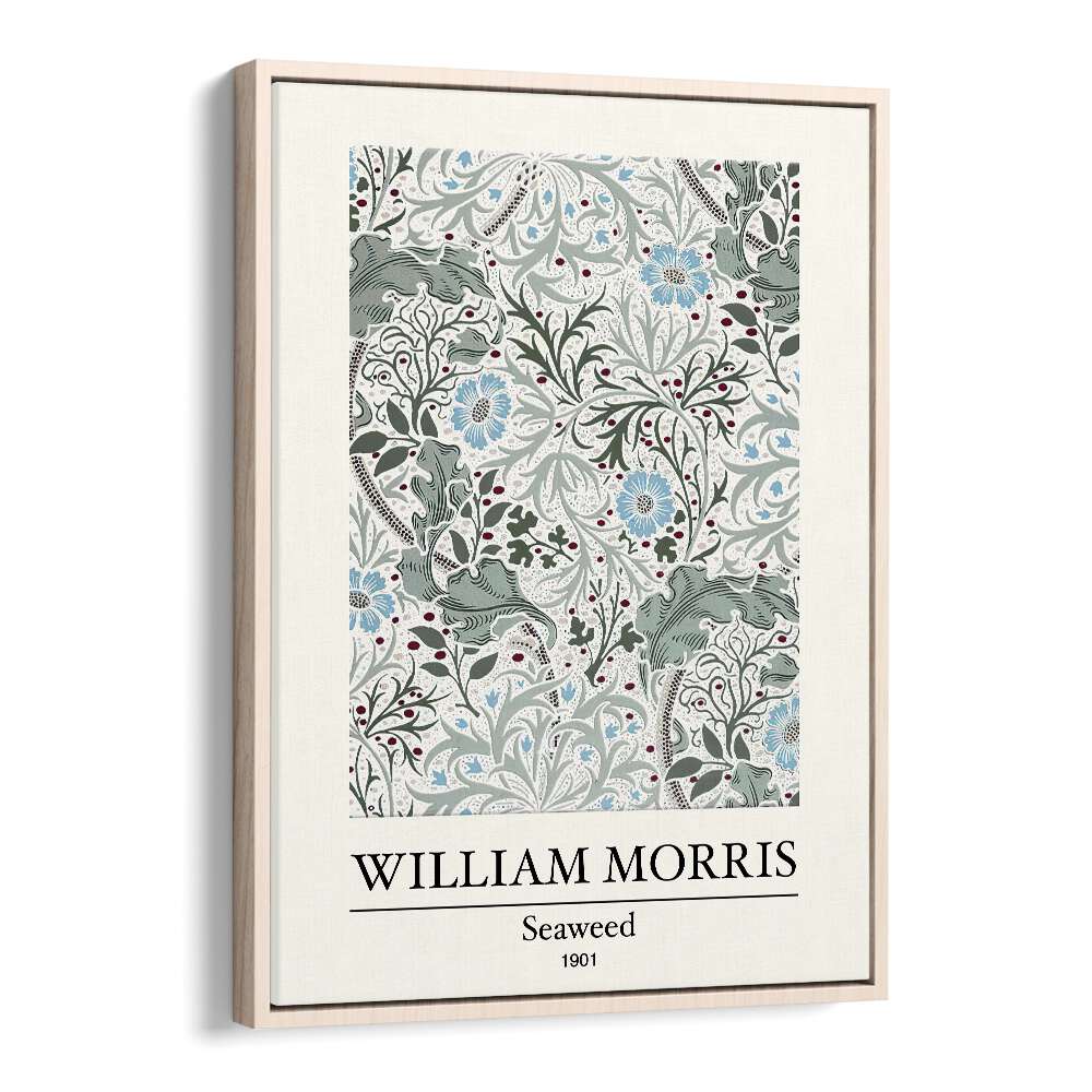 Marine Elegance William Morris' 'seaweed' (1901) William Morris's art painting Artwork in Oak Wood Floater Frame
