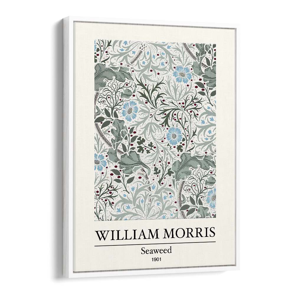 Marine Elegance William Morris' 'seaweed' (1901) William Morris's art painting Artwork in White Floater Frame