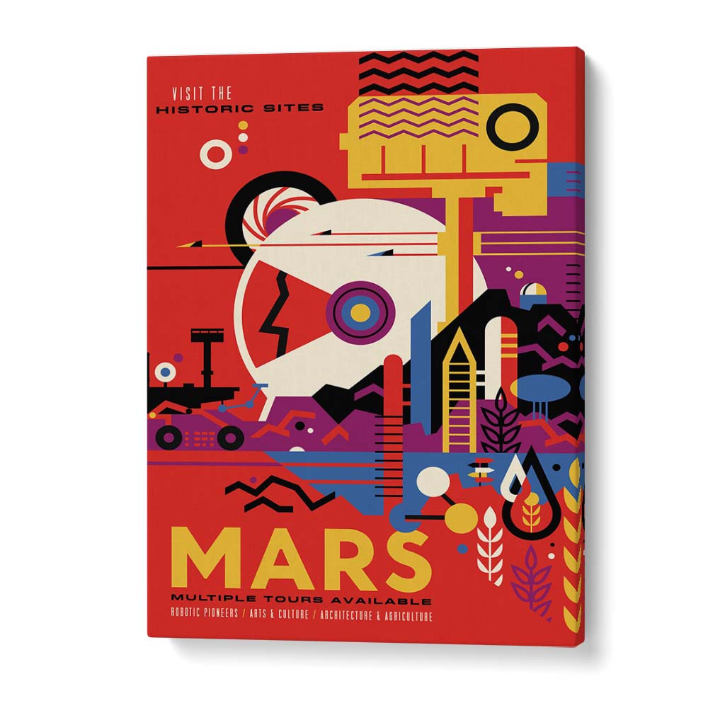 Mars Astronaut & Nasa Paintings, Space Art Prints Artwork in Gallery Wrap
