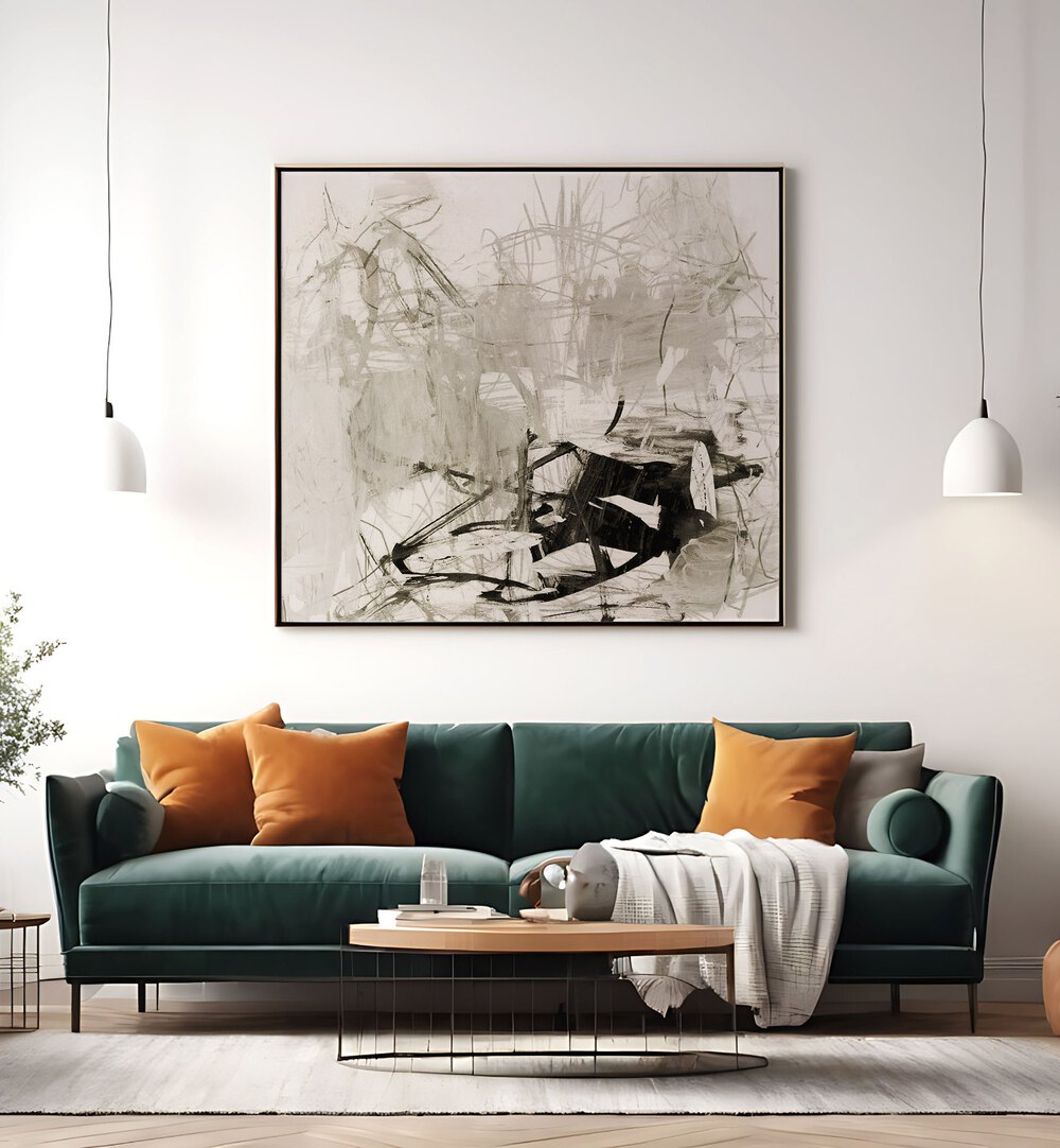 Stunning MASHED, ABSTRACT PAINTINGS enhance modern spaces with vibrant colors and unique shapes, perfect for any room.