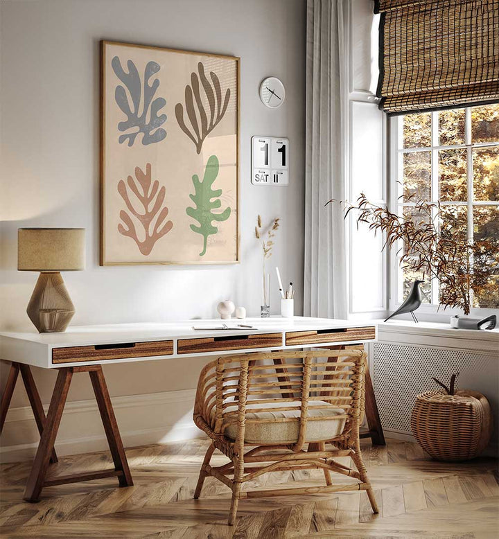 MATISSE LEAVES II , BOHO ART PAINTINGS