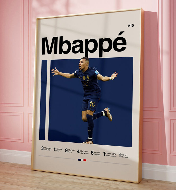 Mbappe Football Posters sports Artwork Placed on a wall In A Living Room 