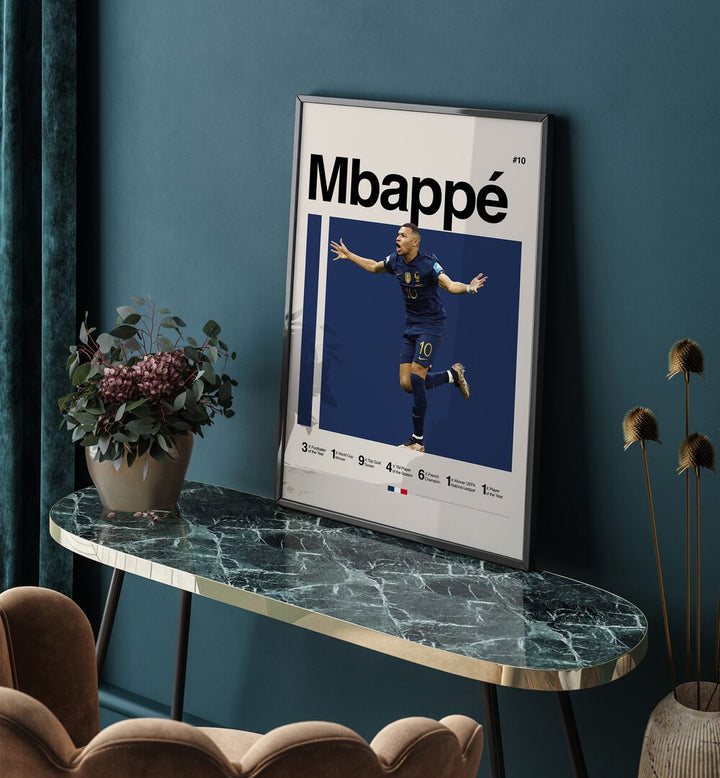 Mbappe Football Posters sports Artwork Placed on a wall In A Living Room 