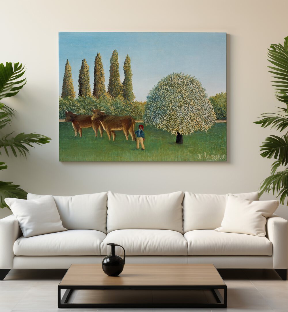 MEADOWLAND : THE PASTURE (1910) , VINTAGE PAINTINGS
