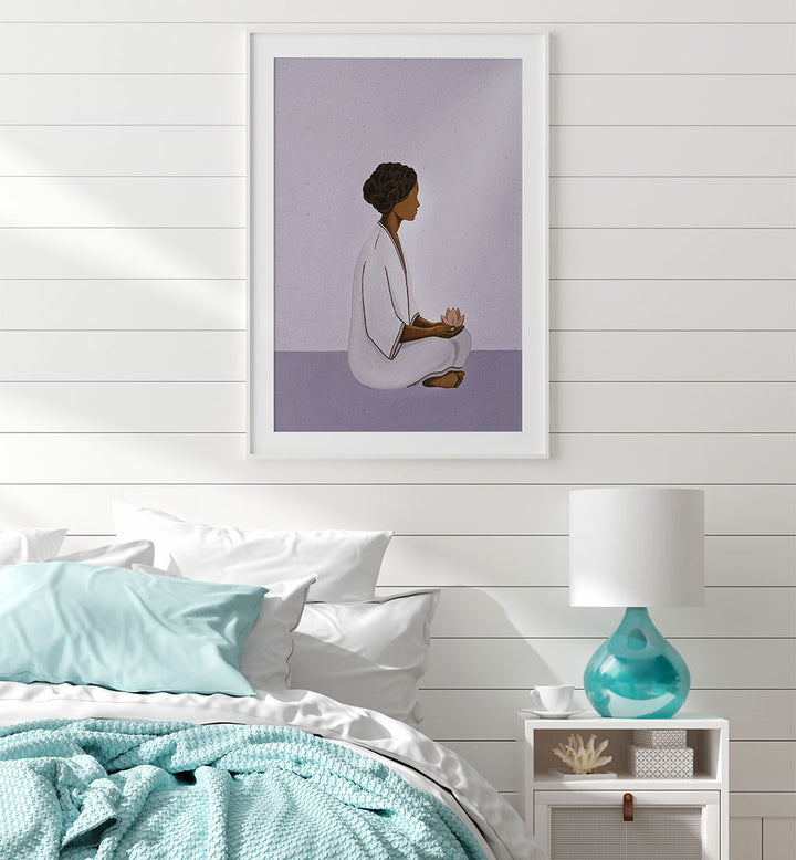 MEDITATING WOMAN WITH LOTUS