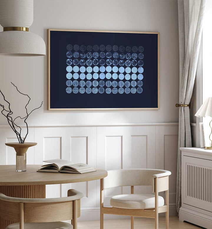 Transform your space with MEDITATION CIRCLES BLUE, ABSTRACT PAINTINGS, featuring serene blues and artistic expression.