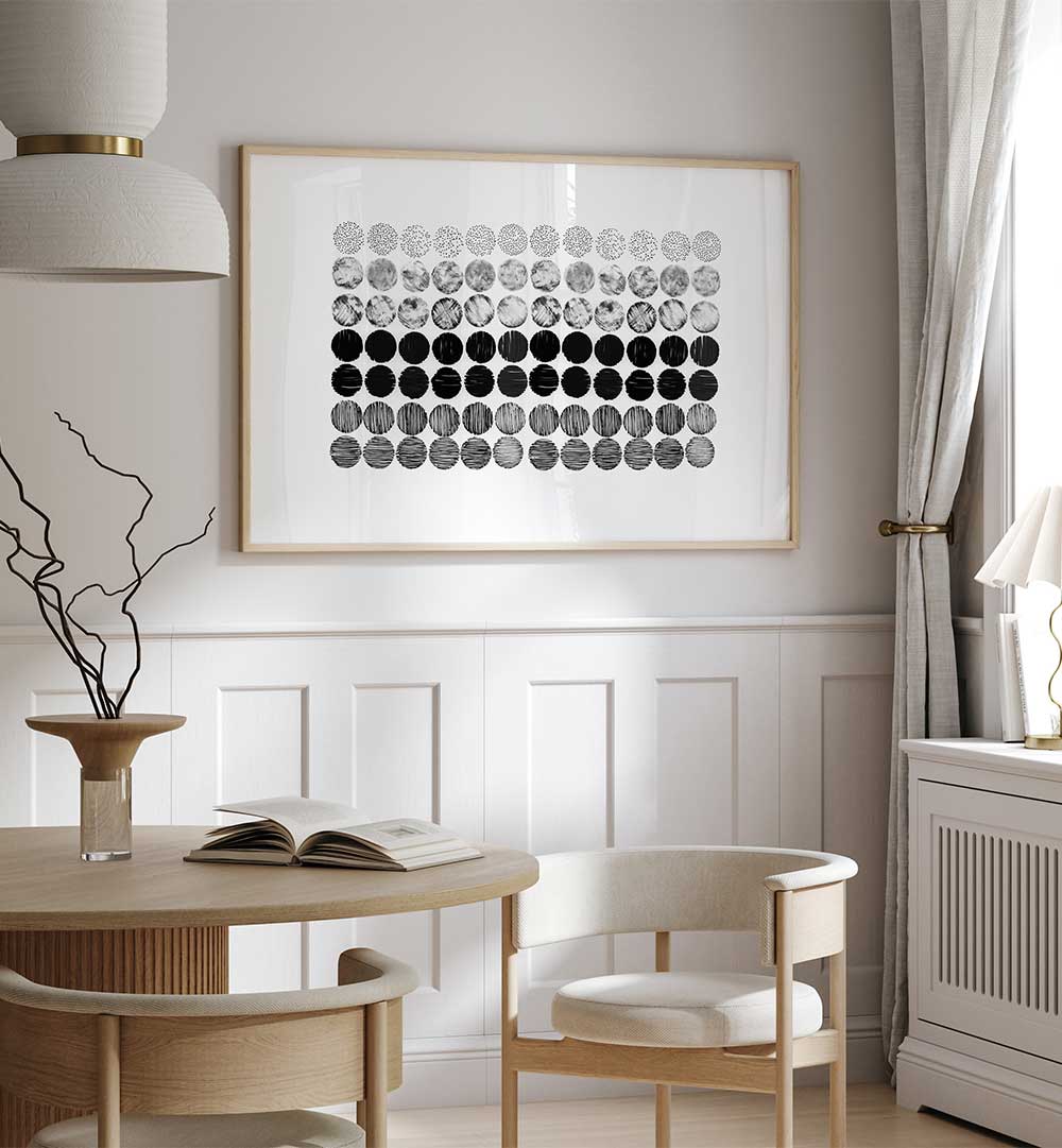 Transform your space with MEDITATION CIRCLES II, ABSTRACT PAINTINGS, featuring a captivating blend of colors and shapes.