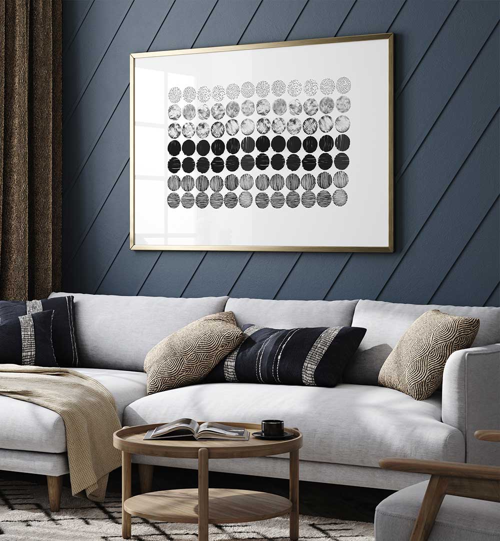 Transform your space with MEDITATION CIRCLES II, abstract paintings that blend creativity and tranquility beautifully.