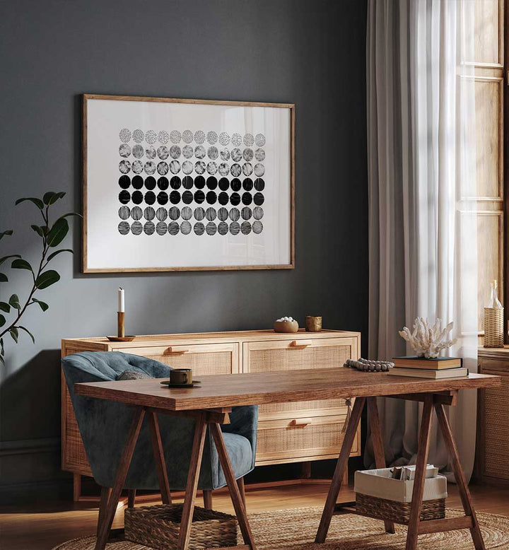 Elegant MEDITATION CIRCLES II, ABSTRACT PAINTINGS enrich your space with harmonious colors and shapes, blending tranquility.