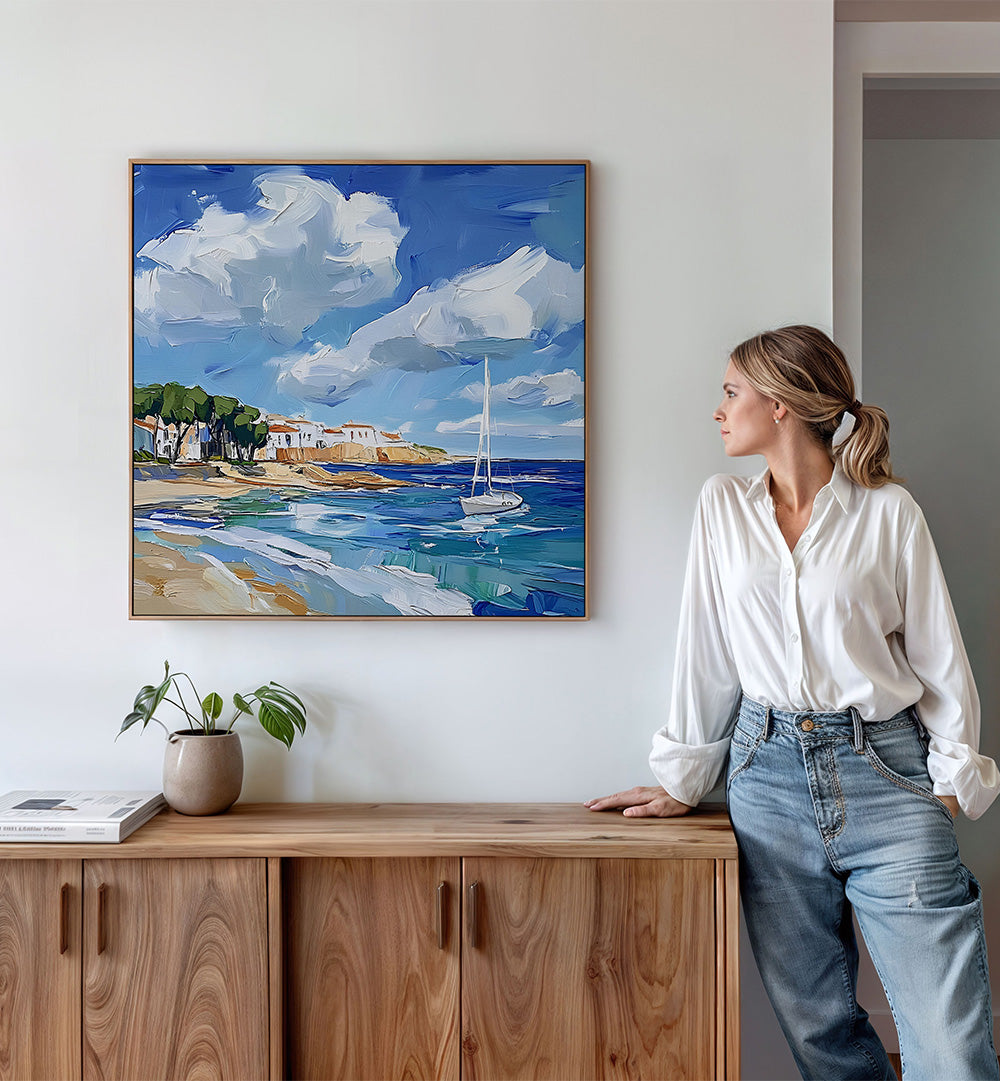 MEDITERRANEAN BEACH SAILBOAT
