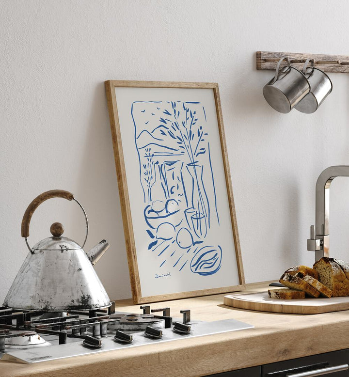 Brighten your culinary space with MEDATARANIAN VIEW, KITCHEN POSTERS, showcasing vibrant art for a Mediterranean ambiance.