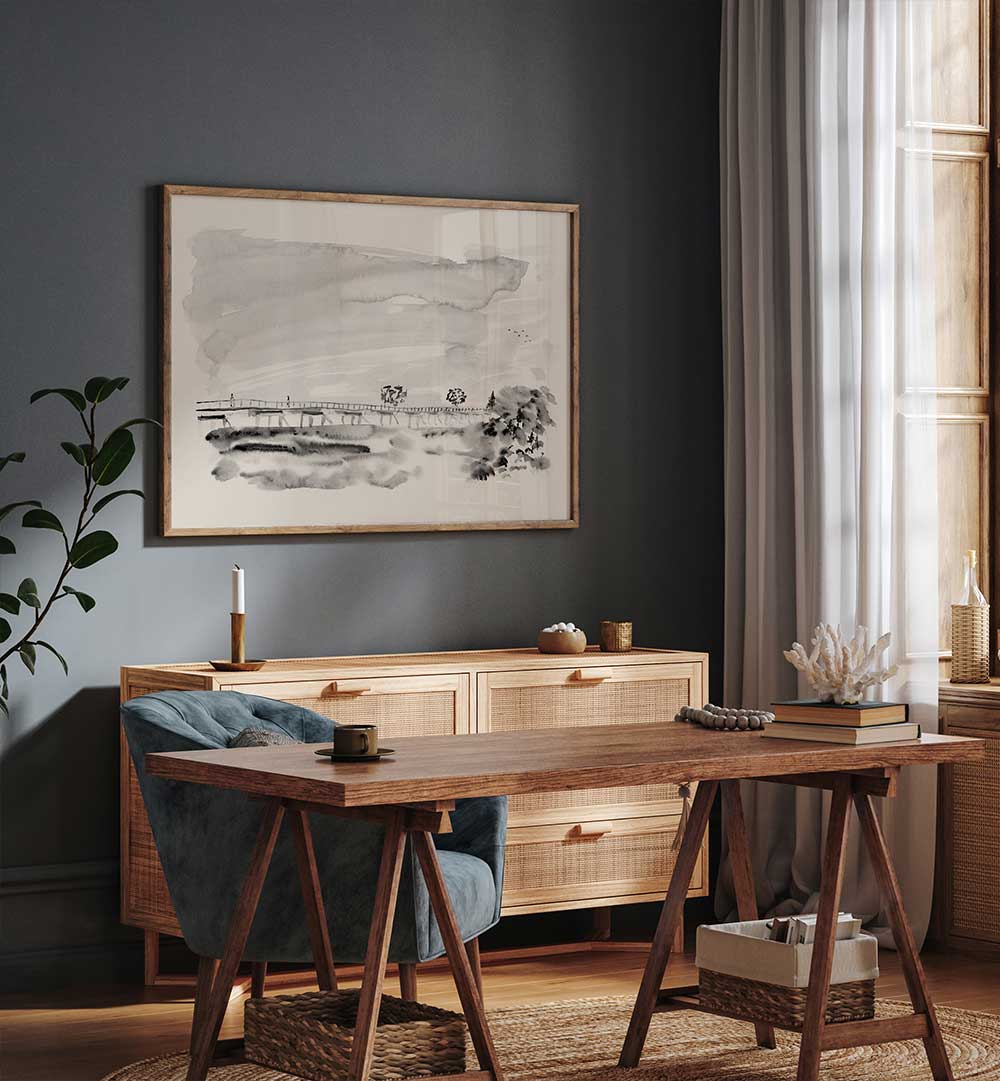 Transform your space with MEETING ON THE BRIDGE, ABSTRACT PAINTINGS, enhancing your home’s artistic ambiance.