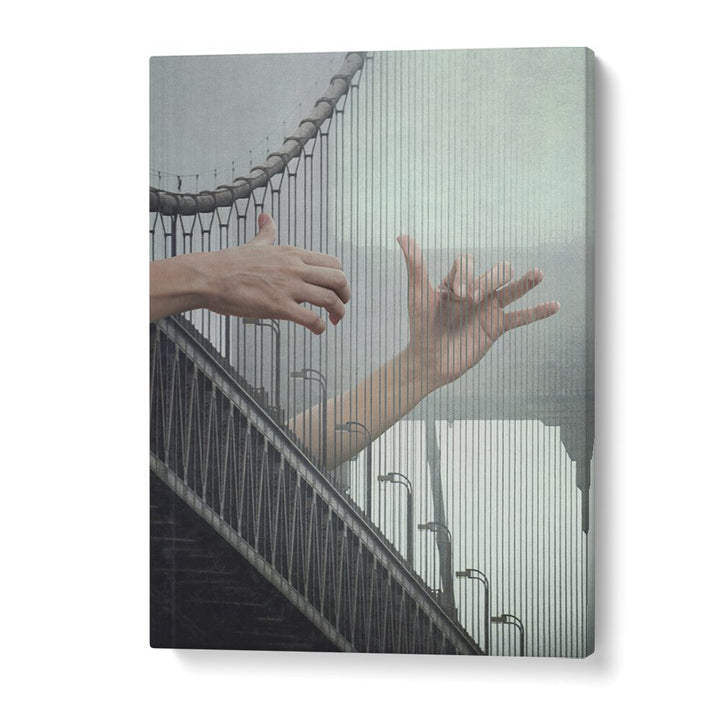 Melodic Bridge Surreal Painting Artwork in Gallery Wrap
