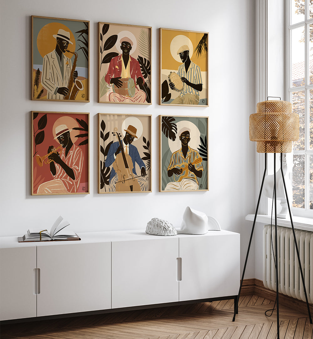 MOLODIES & MOMENTS , SET OF 6 PAINTINGS
