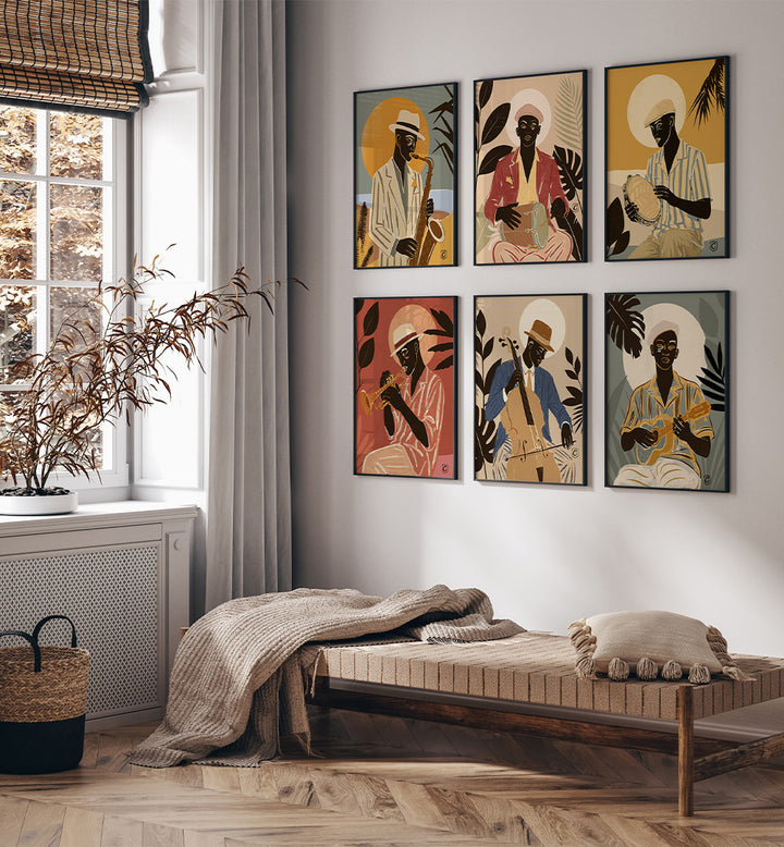 MOLODIES & MOMENTS , SET OF 6 PAINTINGS