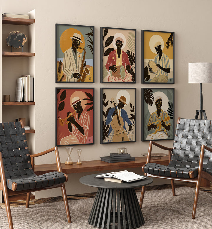 MOLODIES & MOMENTS , SET OF 6 PAINTINGS