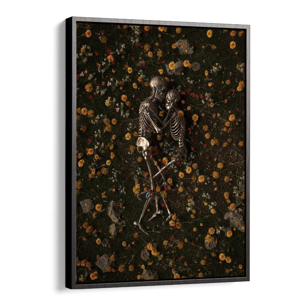 Memento Mori By Francis Minoza Astronaut & Nasa Paintings, Space Art Prints Artwork in Black Floater Frame
