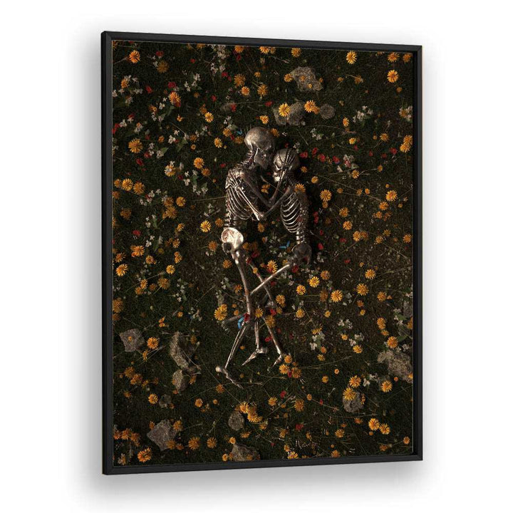 Memento Mori By Francis Minoza Astronaut & Nasa Paintings, Space Art Prints Artwork in Black Plain Frame
