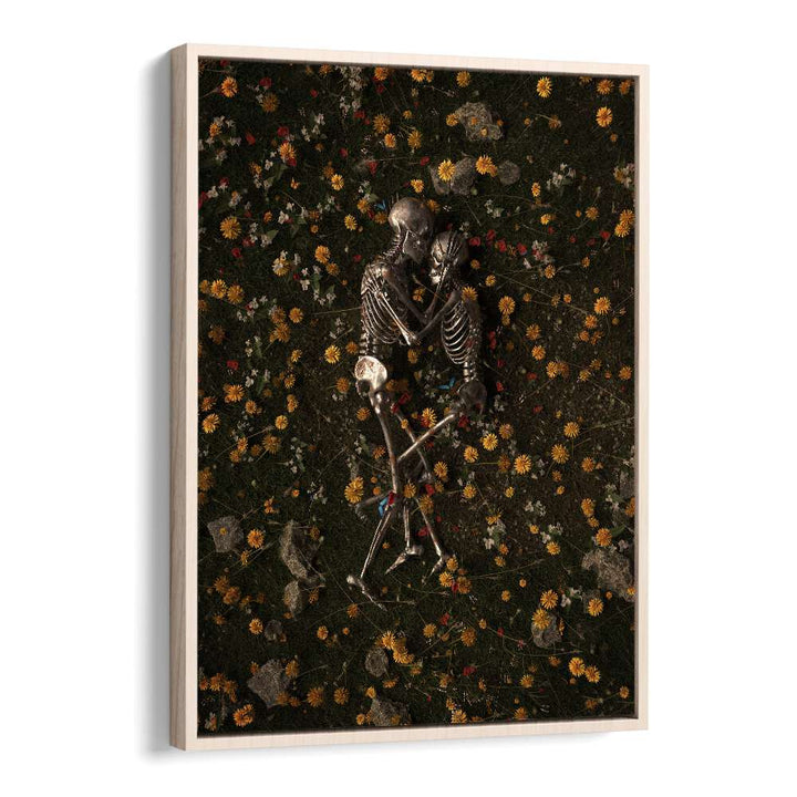 Memento Mori By Francis Minoza Astronaut & Nasa Paintings, Space Art Prints Artwork in Oak Wood Floater Frame
