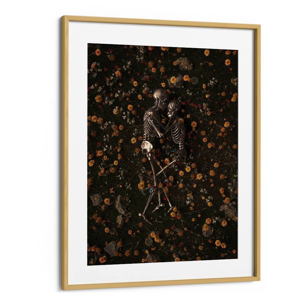 Memento Mori By Francis Minoza Astronaut & Nasa Paintings, Space Art Prints Artwork in Oak Wood Frame With Mount
