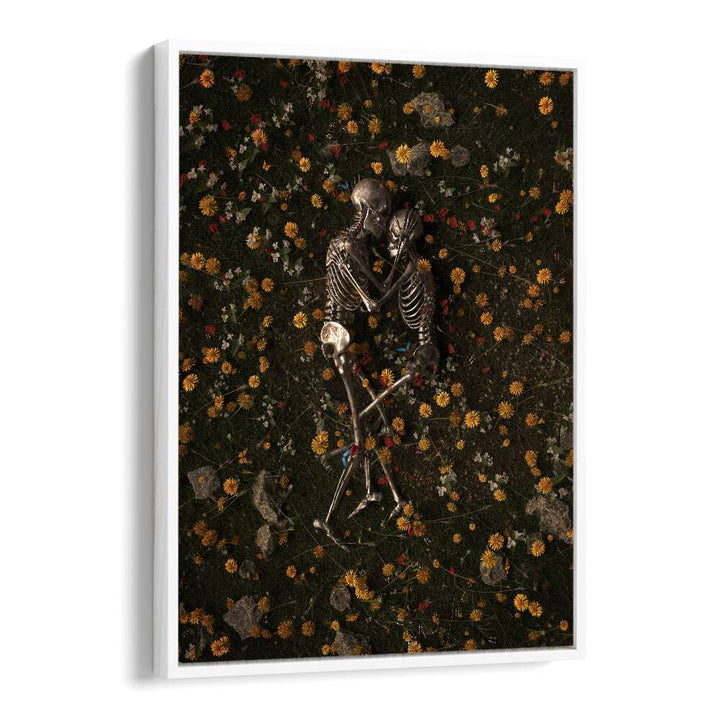 Memento Mori By Francis Minoza Astronaut & Nasa Paintings, Space Art Prints Artwork in White Floater Frame
