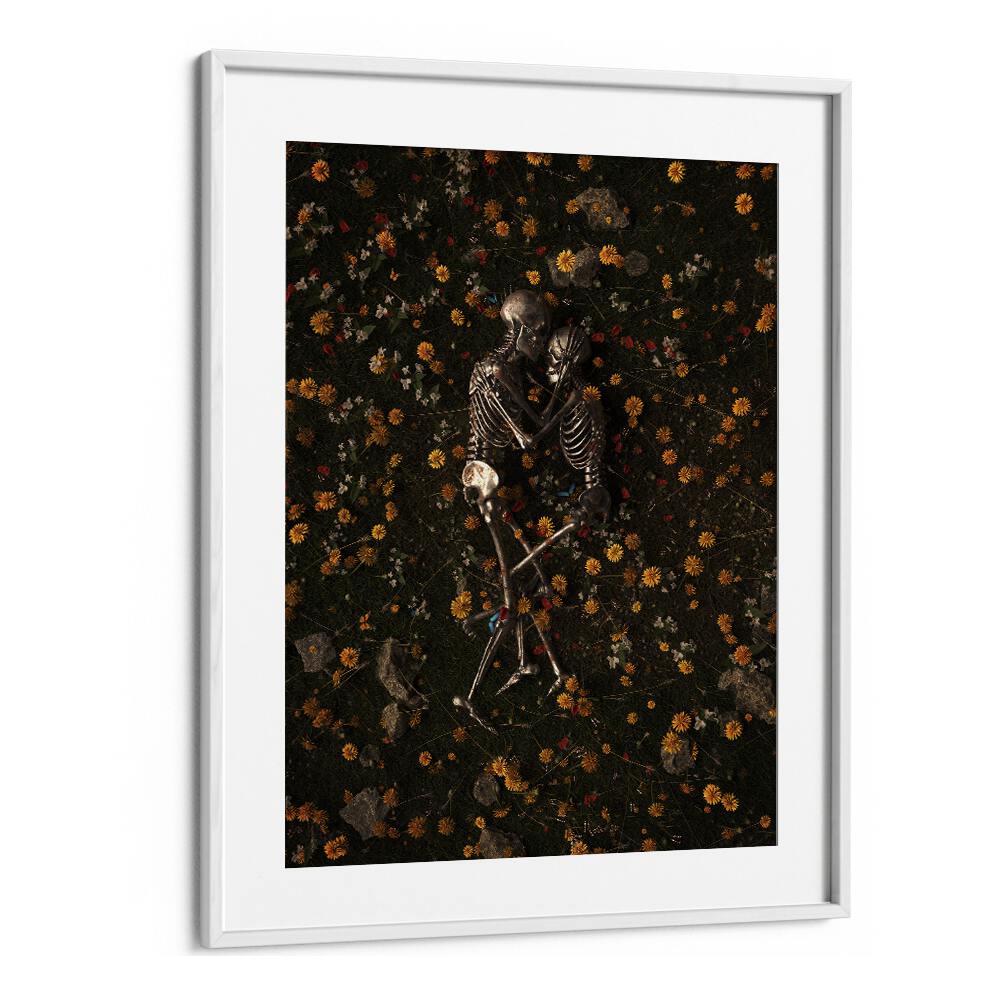 Memento Mori By Francis Minoza Astronaut & Nasa Paintings, Space Art Prints Artwork in White Frame With Mount
