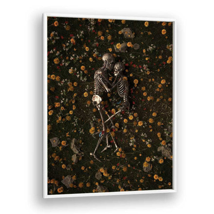 Memento Mori By Francis Minoza Astronaut & Nasa Paintings, Space Art Prints Artwork in White Plain Frame
