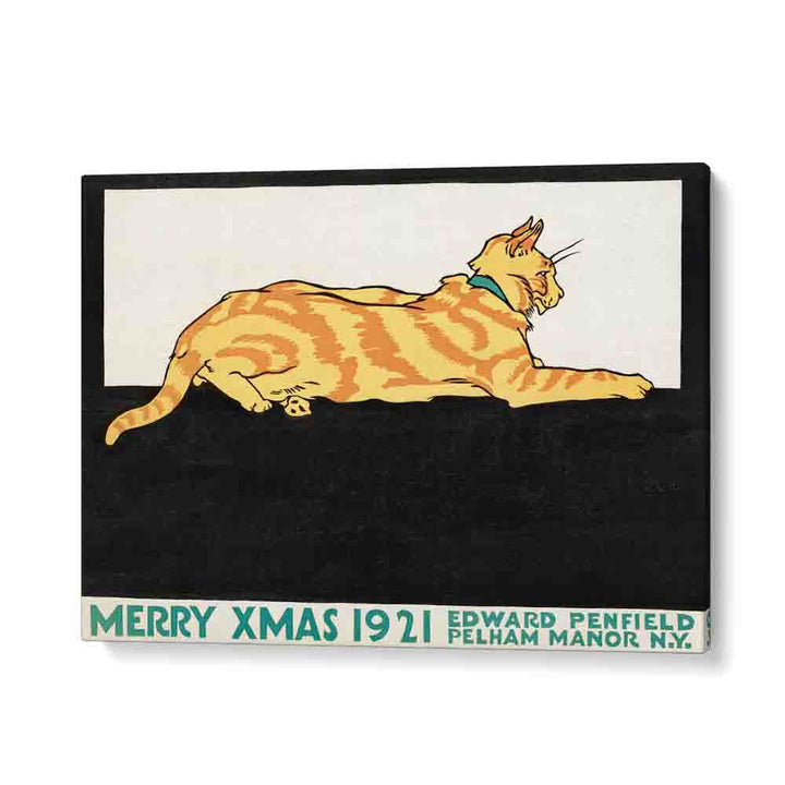 Merry Xmas Edward Penfield art painting Artwork in Gallery Wrap