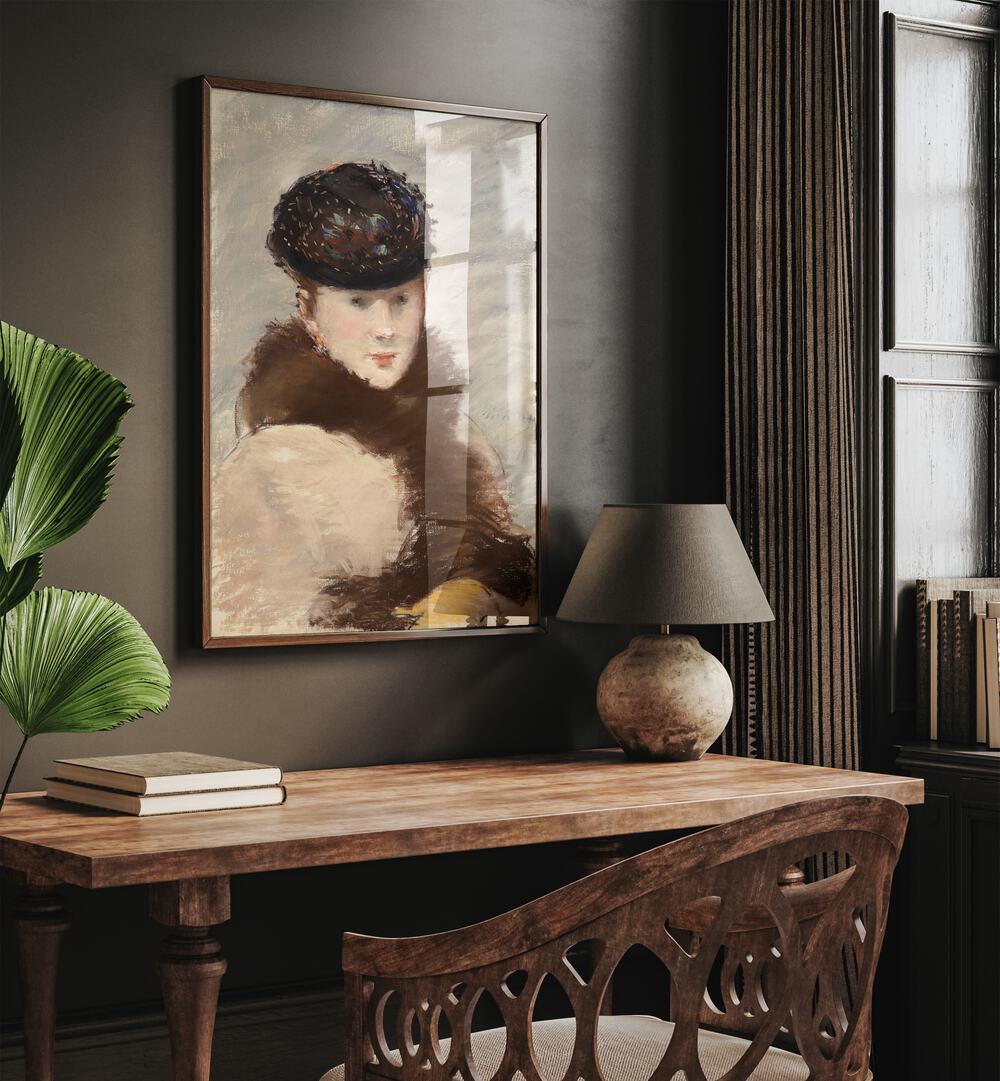 MERY LAURANT WEARING A SMALL TOQUE , VINTAGE PAINTINGS