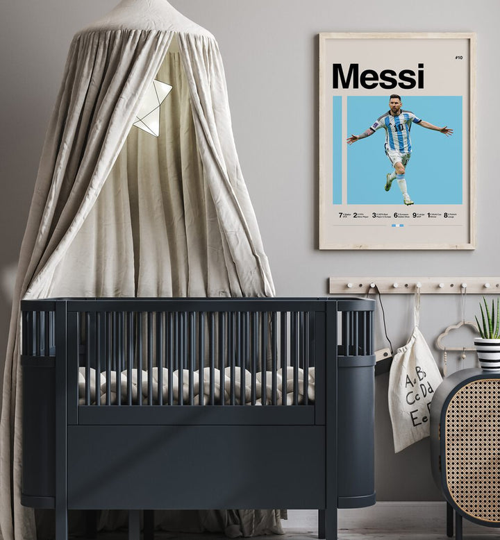 Messi Football Posters sports Artwork Placed on a wall In A Living Room 