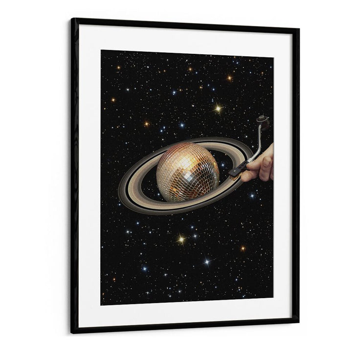 Meteor Mashup I Surreal Art Artwork in Black Frame With Mount