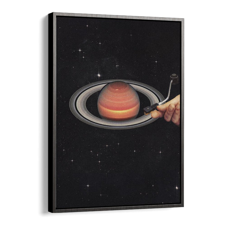 Meteor Mashup II Surreal Art Artwork in Black Floater Frame