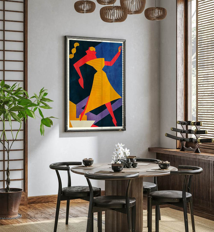 Bright and stylish figurative illustration from the METROPOLIS, PORTRAITS collection, perfect for modern decor.