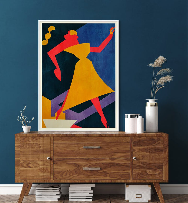 Vibrant METROPOLIS, PORTRAITS artwork blending urban elegance with expressive figures, perfect for modern decor.