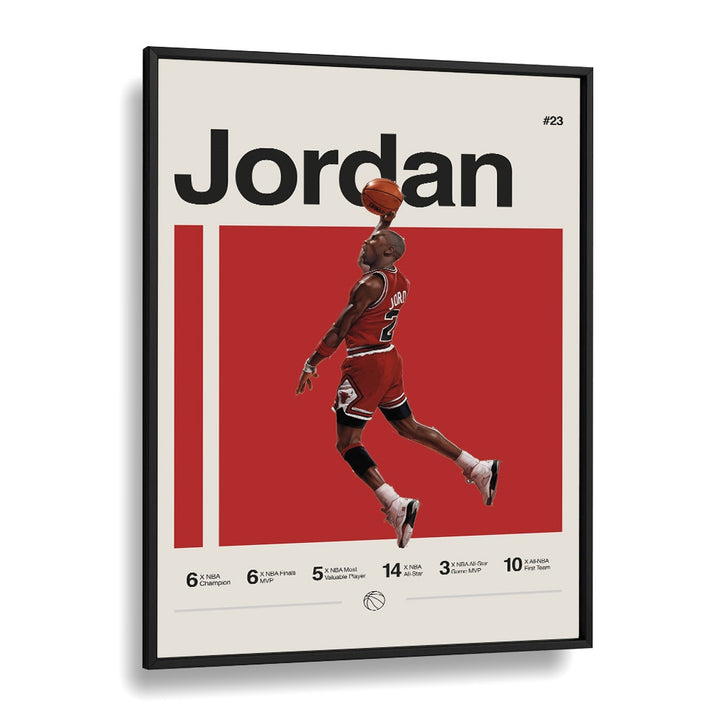 Michael Jordon Sports Art Artwork in Black Plain Frame