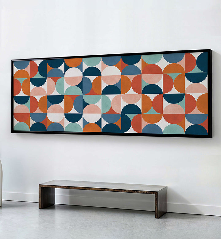 MID CENTURY GEOMETRIC PATTERN , PANORAMIC ART