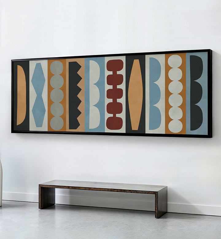 MIDCENTURY GEOMETRIC SHAPES , PANORAMIC ART