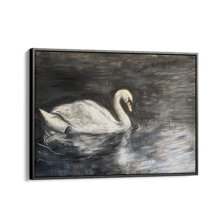 Midnight Swan's Grace Kids Art Artwork in Black Floater Frame
