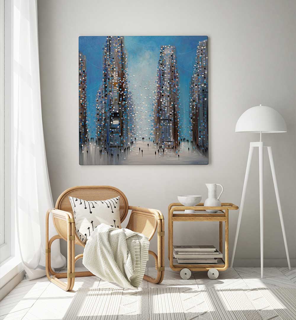 MIDTOWN LIFE , MODERN IMPRESSIONISM PAINTINGS